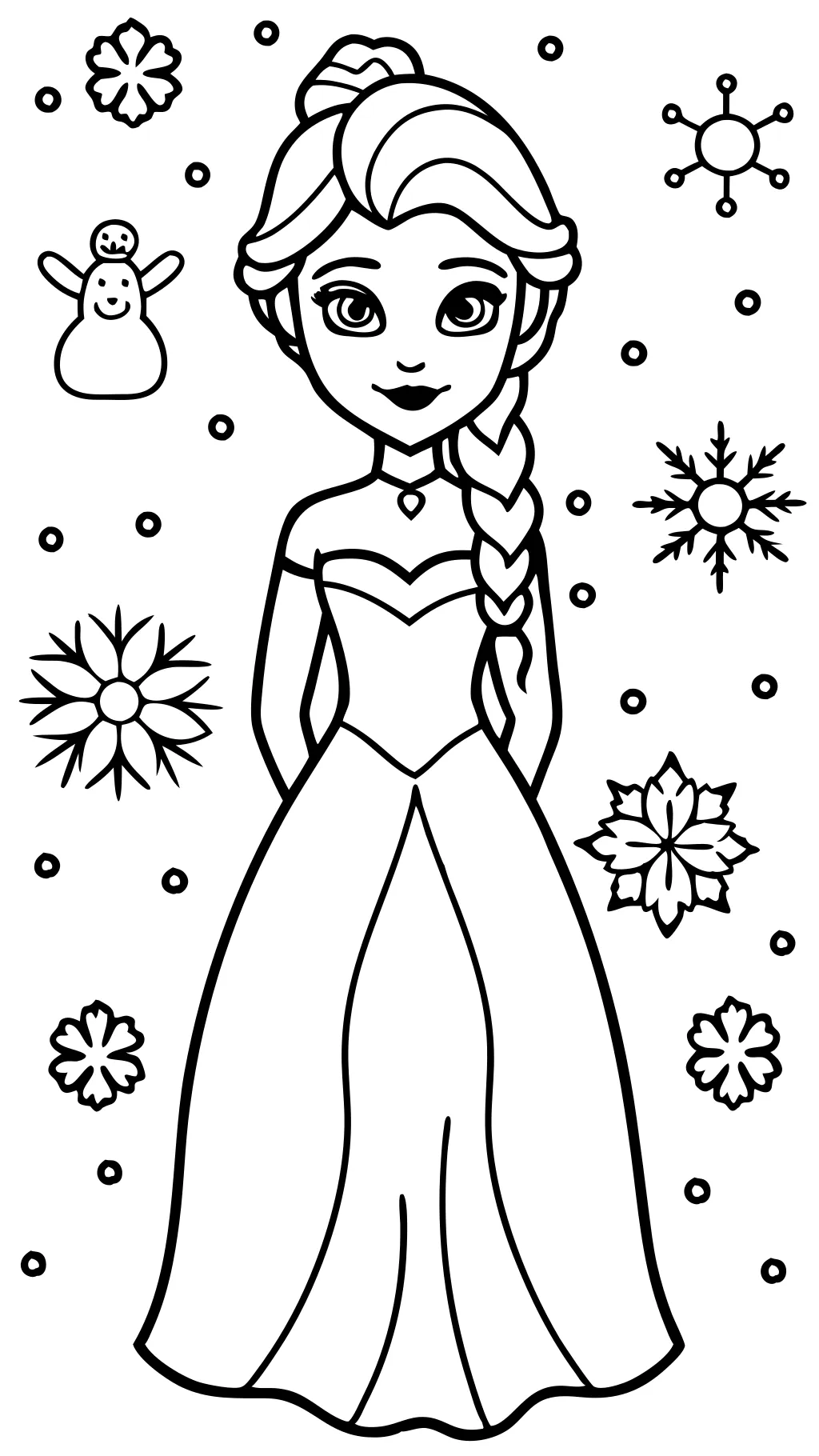 coloriage elsa gratuit